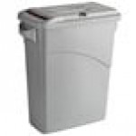 Rubbermaid® FG9W2500LGRAY Slim Jim® 16 Gallon Light Gray Rectangular Trash Can with Confidential Document Lid Rubbermaid® FG9W2500LGRAY Slim Jim® 16 Gallon Light Gray Rectangular Trash Can with Confidential Document Lid