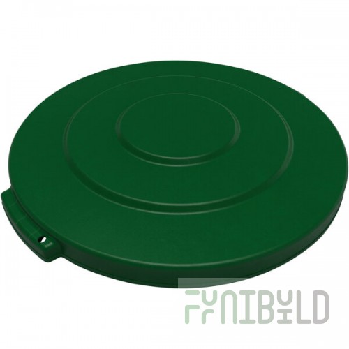 Carlisle 84101109 Bronco 10 Gallon Green Flat Round Trash Can Lid
