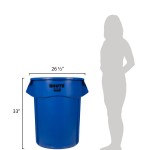 Rubbermaid® 1779732 BRUTE 55 Gallon Blue Round Trash Can Rubbermaid® 1779732 BRUTE 55 Gallon Blue Round Trash Can