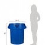 Rubbermaid® 1779732 BRUTE 55 Gallon Blue Round Trash Can Rubbermaid® 1779732 BRUTE 55 Gallon Blue Round Trash Can