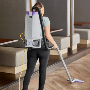 ProTeam GoFit® 10 107689 10 Qt. Backpack Vacuum with 107098 Xover Multi-Surface 2-Piece Wand Kit - 120V ProTeam GoFit® 10 107689 10 Qt. Backpack Vacuum with 107098 Xover Multi-Surface 2-Piece Wand Kit - 120V