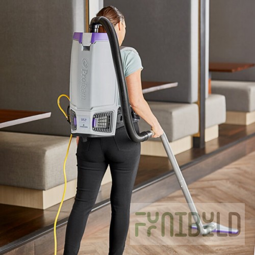 ProTeam GoFit® 10 107689 10 Qt. Backpack Vacuum with 107098 Xover Multi-Surface 2-Piece Wand Kit - 120V