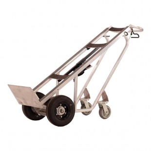 Valley Craft 1,000 lb. Deluxe 4-Wheel Extended Frame Steel Hand Truck with Pneumatic Wheels F89206