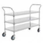 Regency Stainless Steel Three Shelf Utility Cart - 18