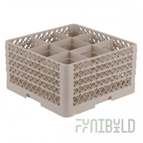 Vollrath TR10FFFA Traex® Full-Size Beige 9-Compartment 9 7/16