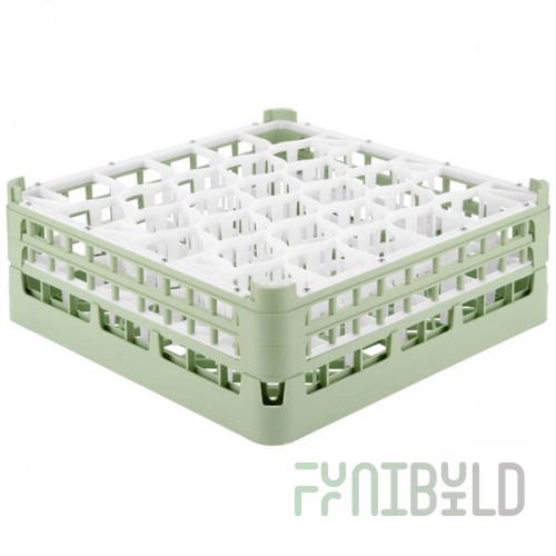 Vollrath 52817 Signature Lemon Drop Full-Size Light Green 30-Compartment 6 1/4