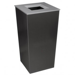 Ex-Cell Kaiser RC-MTR-34 TR HCCL Metro Companion XL 34 Gallon Hammered Charcoal Square Trash Can