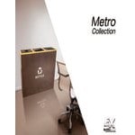 Ex-Cell Kaiser RC-MTR-34 TR HCCL Metro Companion XL 34 Gallon Hammered Charcoal Square Trash Can