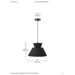 Globe Novogratz Mid-Century Modern Black Linen Chandelier - 120V, 60W Globe Novogratz Mid-Century Modern Black Linen Chandelier - 120V, 60W