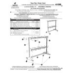 Safco 4199BL Black Two-Tier Hanging Folding Chair Cart
