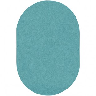 Joy Carpets Kid Essentials Just Kidding 6' x 9' Seafoam Oval Area Rug Joy Carpets Kid Essentials Just Kidding 6' x 9' Seafoam Oval Area Rug