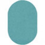 Joy Carpets Kid Essentials Just Kidding 6' x 9' Seafoam Oval Area Rug