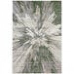 Abani Atlas Collection 4' x 6' Green / Gray Contemporary Splash Area Rug