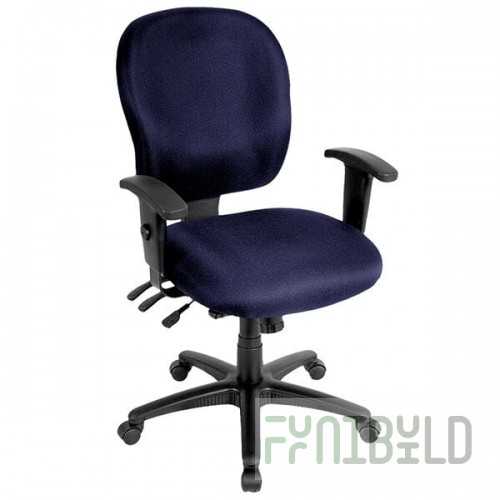 Eurotech FM4087-AT30 Racer Series Navy Mid Back Swivel Office Chair
