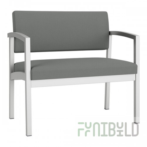 Lesro Lenox Steel Open House Asteroid Fabric Bariatric Guest Arm Chair