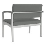 Lesro Lenox Steel Open House Asteroid Fabric Bariatric Guest Arm Chair