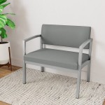 Lesro Lenox Steel Open House Asteroid Fabric Bariatric Guest Arm Chair