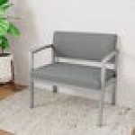 Lesro Lenox Steel Open House Asteroid Fabric Bariatric Guest Arm Chair