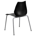 Flash Furniture RUT-288-BK-GG Hercules Black Stack Chair with Lumbar Support Flash Furniture RUT-288-BK-GG Hercules Black Stack Chair with Lumbar Support