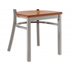 Lancaster Table & Seating Clear Coat Finish Cross Back Chair with Antique Walnut Wood Seat - Detached Seat