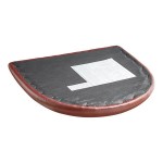 Lancaster Table & Seating Black Finish Wood Ladder Back Chair with Burgundy Vinyl Seat - Assembled