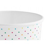 Choice 16 oz. Polka Dot Paper Frozen Yogurt / Food Cup - 50/Pack Choice 16 oz. Polka Dot Paper Frozen Yogurt / Food Cup - 50/Pack