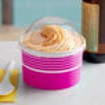 Choice 16 oz. Pink Paper Frozen Yogurt / Food Cup With Dome Lid - 50/Case Choice 16 oz. Pink Paper Frozen Yogurt / Food Cup With Dome Lid - 50/Case