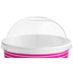 Choice 16 oz. Pink Paper Frozen Yogurt / Food Cup With Dome Lid - 50/Case Choice 16 oz. Pink Paper Frozen Yogurt / Food Cup With Dome Lid - 50/Case