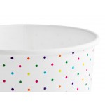Choice 12 oz. Polka Dot Paper Frozen Yogurt / Food Cup - 1,000/Case Choice 12 oz. Polka Dot Paper Frozen Yogurt / Food Cup - 1,000/Case