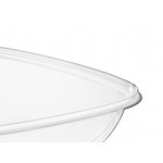 Visions 48 oz. Clear PET Plastic Square Wide Catering / Serving Bowl - 150/Case