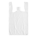 Choice 1/8 Small Size White Unprinted Standard-Duty T-Shirt Bag - 1,000/Case Choice 1/8 Small Size White Unprinted Standard-Duty T-Shirt Bag - 1,000/Case