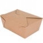 Fold-Pak 04BPEARTHM Bio-Plus-Earth Kraft Microwavable Paper #4 Take-Out Containers 7 3/4