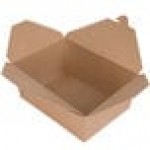 Fold-Pak 04BPEARTHM Bio-Plus-Earth Kraft Microwavable Paper #4 Take-Out Containers 7 3/4