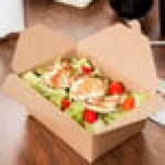 Fold-Pak 04BPEARTHM Bio-Plus-Earth Kraft Microwavable Paper #4 Take-Out Containers 7 3/4
