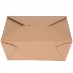 Fold-Pak 04BPEARTHM Bio-Plus-Earth Kraft Microwavable Paper #4 Take-Out Containers 7 3/4