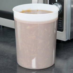 Placon 128 oz. Translucent Round Deli Container - 100/Case