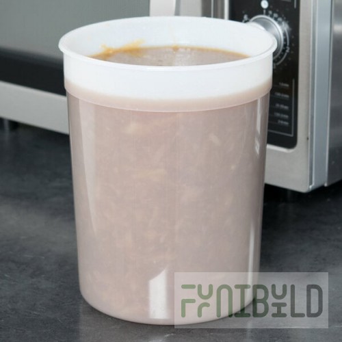 Placon 128 oz. Translucent Round Deli Container - 100/Case