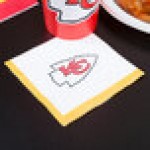 Creative Converting 659516 Kansas City Chiefs 2-Ply Beverage Napkin - 192/Case Creative Converting 659516 Kansas City Chiefs 2-Ply Beverage Napkin - 192/Case