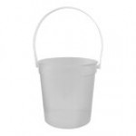 Howw Manufacturing 32 oz. Clear Customizable Plastic Drink Bucket with Clear Customizable Handle - 48/Case Howw Manufacturing 32 oz. Clear Customizable Plastic Drink Bucket with Clear Customizable Handle - 48/Case