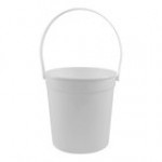 Howw Manufacturing 32 oz. Clear Customizable Plastic Drink Bucket with Clear Customizable Handle - 48/Case Howw Manufacturing 32 oz. Clear Customizable Plastic Drink Bucket with Clear Customizable Handle - 48/Case