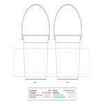 Howw Manufacturing 32 oz. Clear Customizable Plastic Drink Bucket with Clear Customizable Handle - 48/Case Howw Manufacturing 32 oz. Clear Customizable Plastic Drink Bucket with Clear Customizable Handle - 48/Case