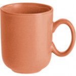 Acopa Pangea 12 oz. Fog White Matte Porcelain Mug - Sample