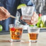 Acopa Select 12 oz. Flared Stackable Rocks / Old Fashioned Glass - Sample