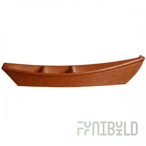 G.E.T. Enterprises BT320T Bugambilia 3.6 Qt. Classic Textured Finish Terracotta Resin-Coated Aluminum Deep Boat with Dividers