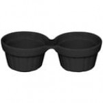 RAK Porcelain Chef's Fusion 1 oz. Ember Red Porcelain Double Ramekin - 12/Case RAK Porcelain Chef's Fusion 1 oz. Ember Red Porcelain Double Ramekin - 12/Case