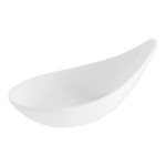 Acopa 2 oz. Bright White Porcelain Slanted Appetizer / Tasting Spoon - 72/Case Acopa 2 oz. Bright White Porcelain Slanted Appetizer / Tasting Spoon - 72/Case