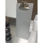 Menu Solutions MTCL-57 Alumitique Aluminum Menu Tent with Clip - Brushed Finish - 5