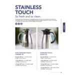 Service Ideas Stainless Touch 50.7 oz. Stainless Steel Insulated Coffee Carafe / Server with Black Lid KVP1500 Service Ideas Stainless Touch 50.7 oz. Stainless Steel Insulated Coffee Carafe / Server with Black Lid KVP1500