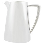 Vollrath 46206 Triennium 73.6 oz. Mirror-Finished Stainless Steel Water Pitcher with Ice Guard