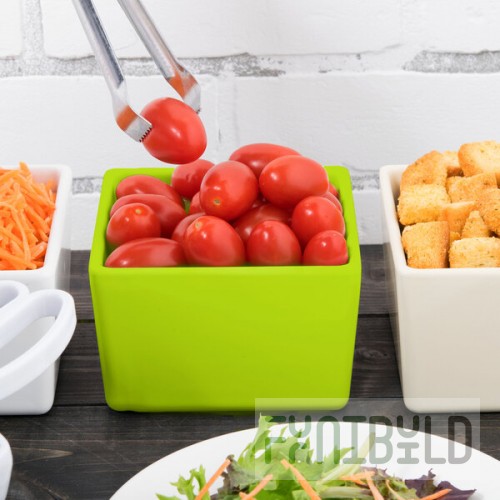 TableCraft CW4024LG Contemporary Collection Lime Green 1 Qt. Straight Sided Bowl